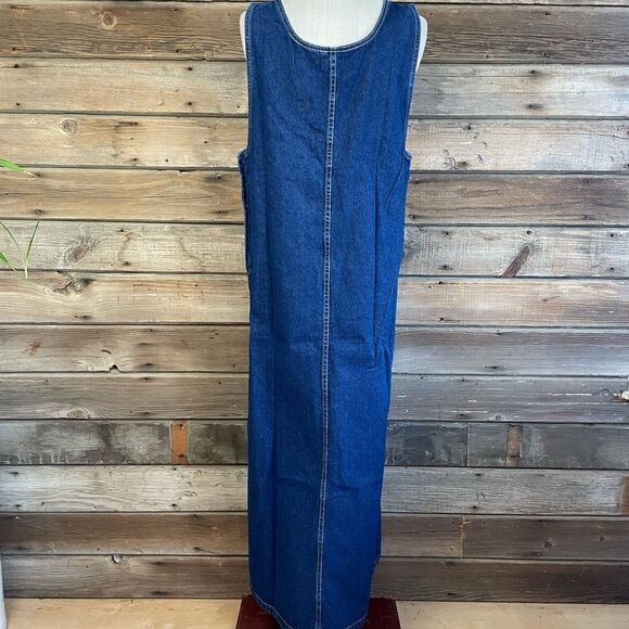 J.L. N.Y. Sport Denim Sleeveless Maxi Dress Size L EUC - Picture 8 of 9
